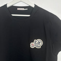 Moncler Maglia Black Logo Patch T-Shirt Size 2XL