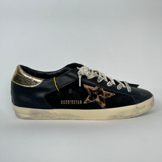 Golden Goose Black Superstar Leather Sneakers Size 41