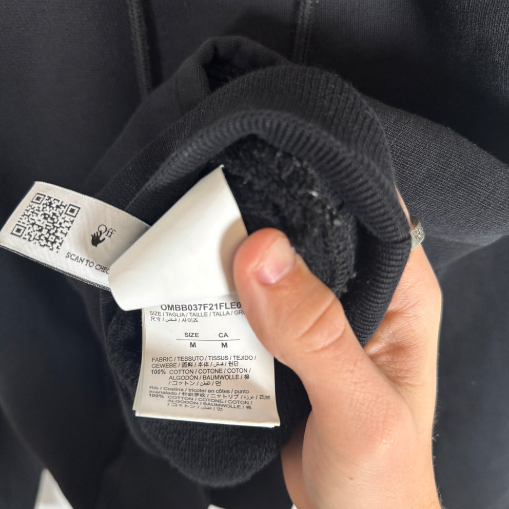 Off-White Black/Pink Acrylic Arrow Hoodie Size M