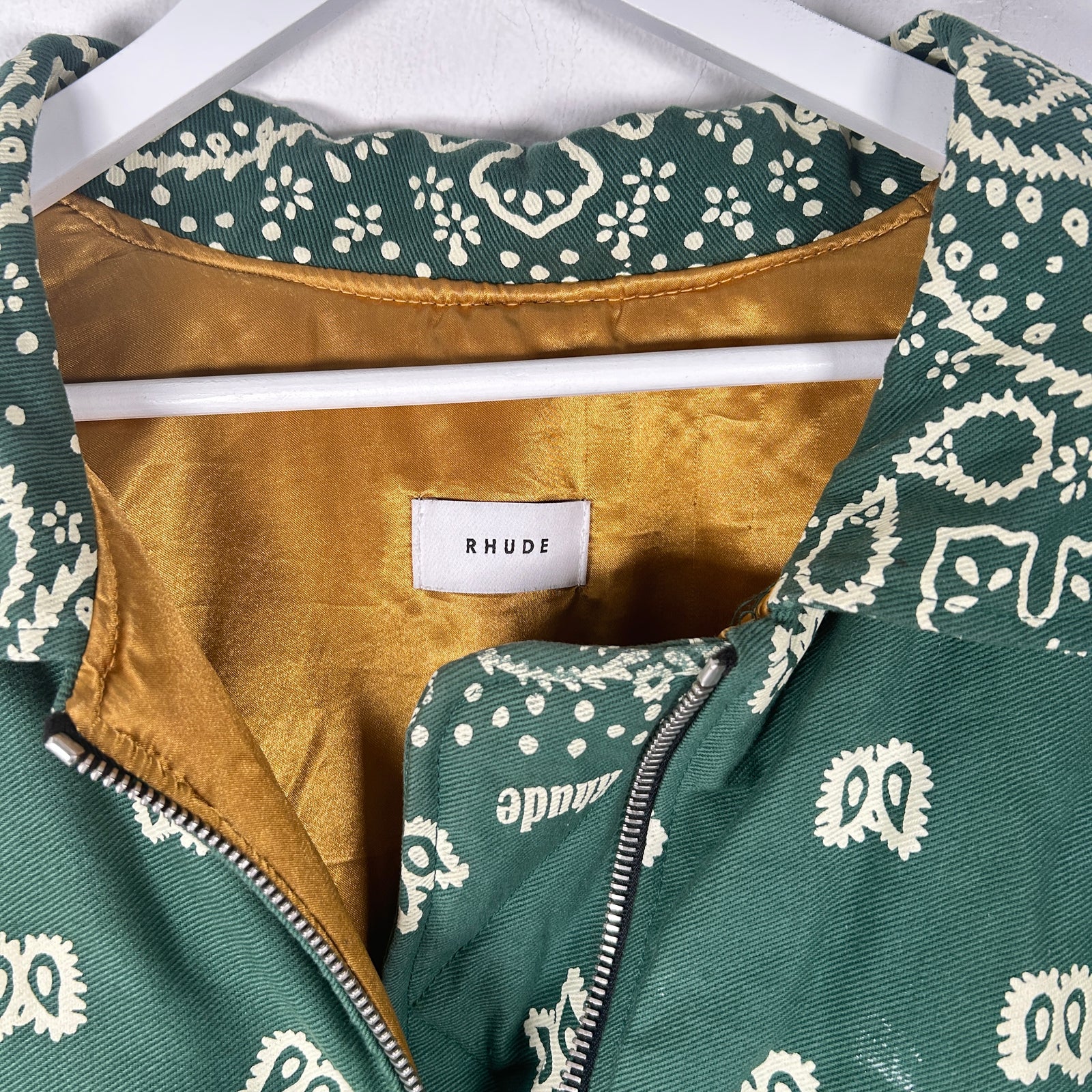 Rhude Paisley Bandana Puffer Jacket Size L