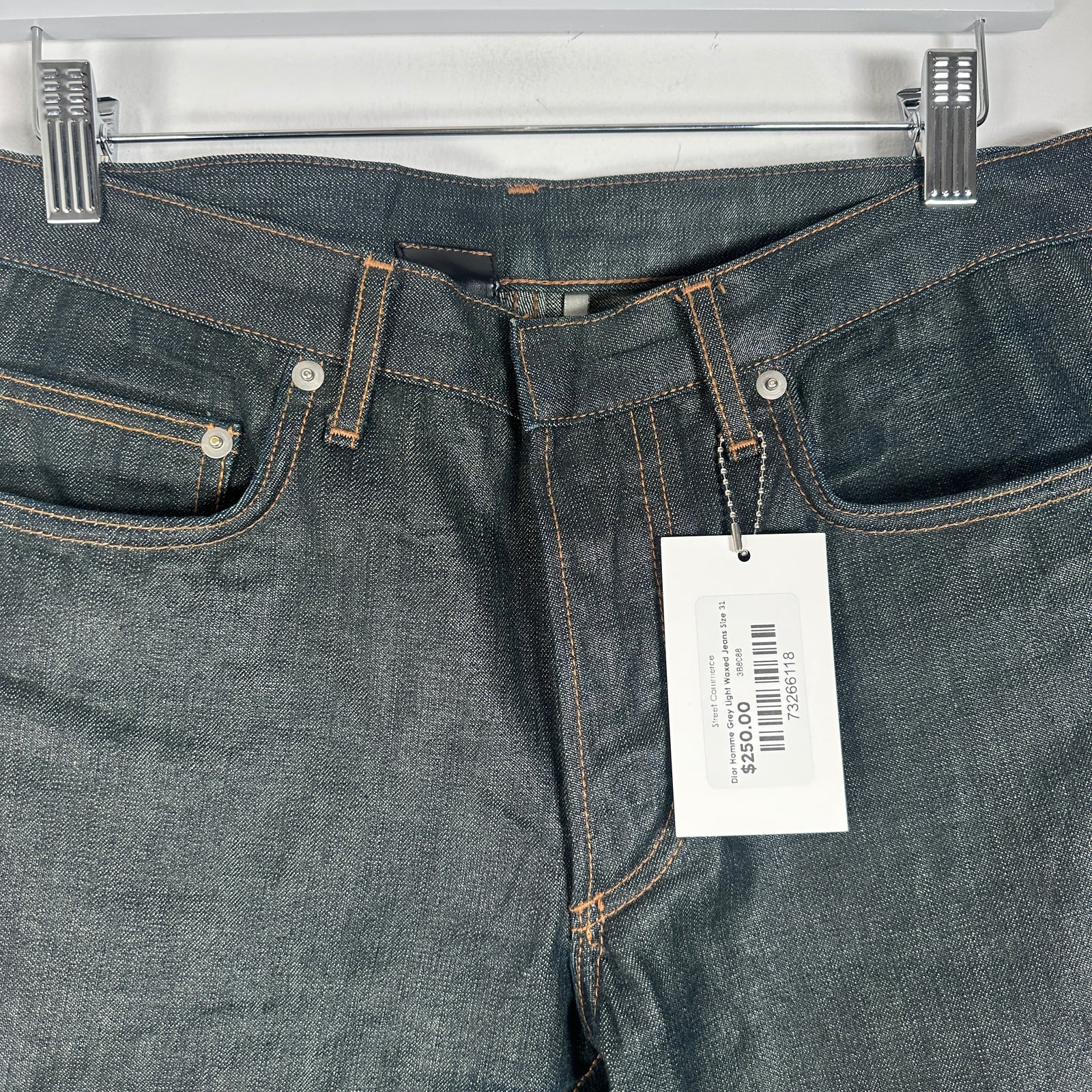 Dior Homme Grey Light Waxed Jeans Size 31