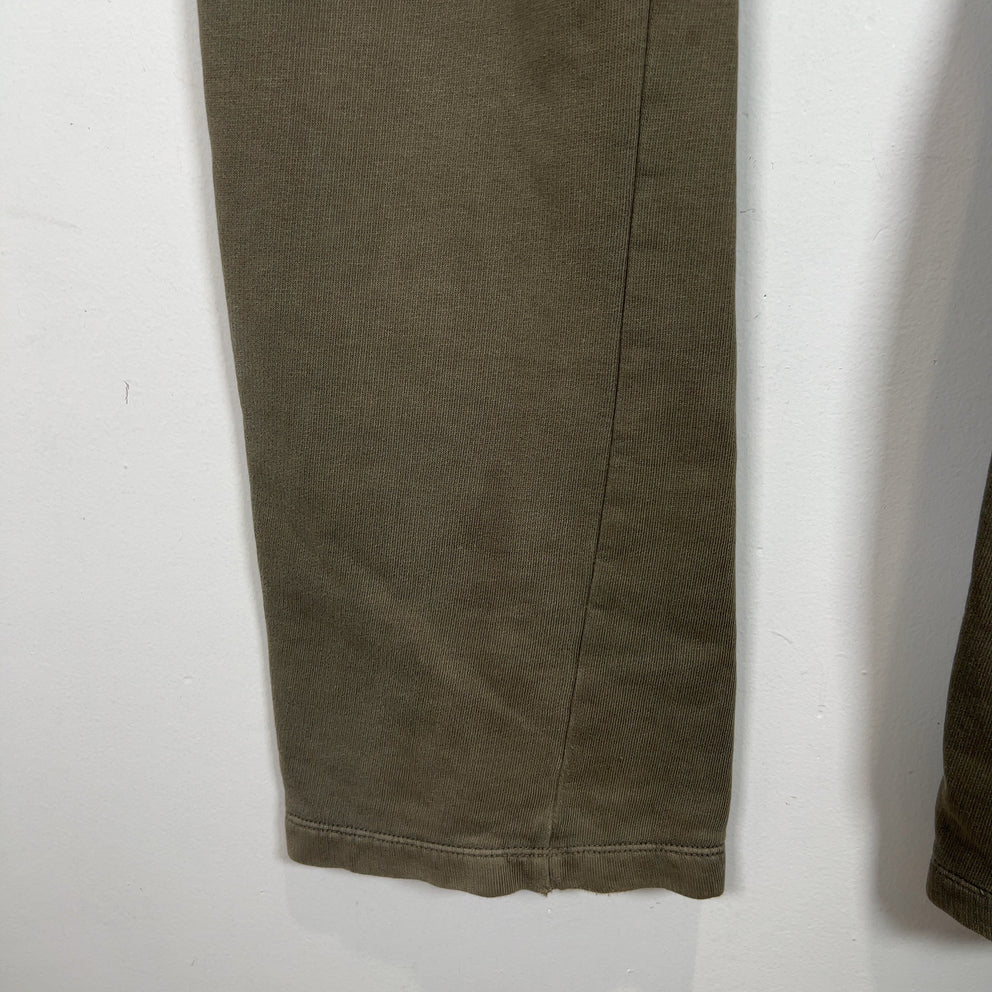 Rick Owens Army Green Felpa Drop Crotch Sweatpants
