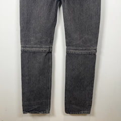 Balenciaga Convertible Grey Wash Denim Jeans Size 30