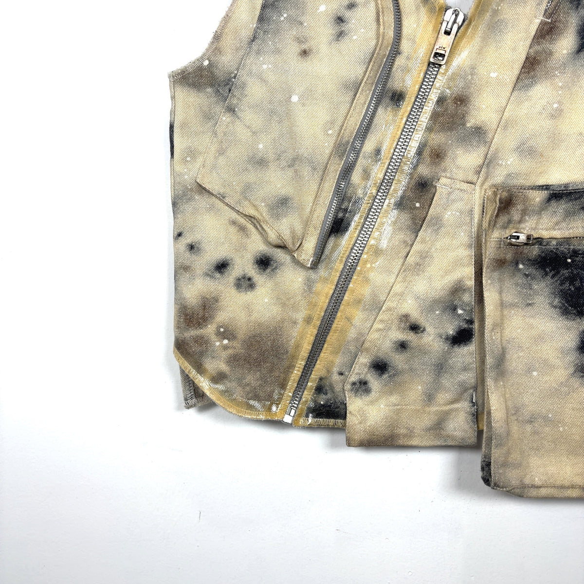 Diesel x A-Cold-Wall Tye-Dye Asymetrical Denim Cargo Vest