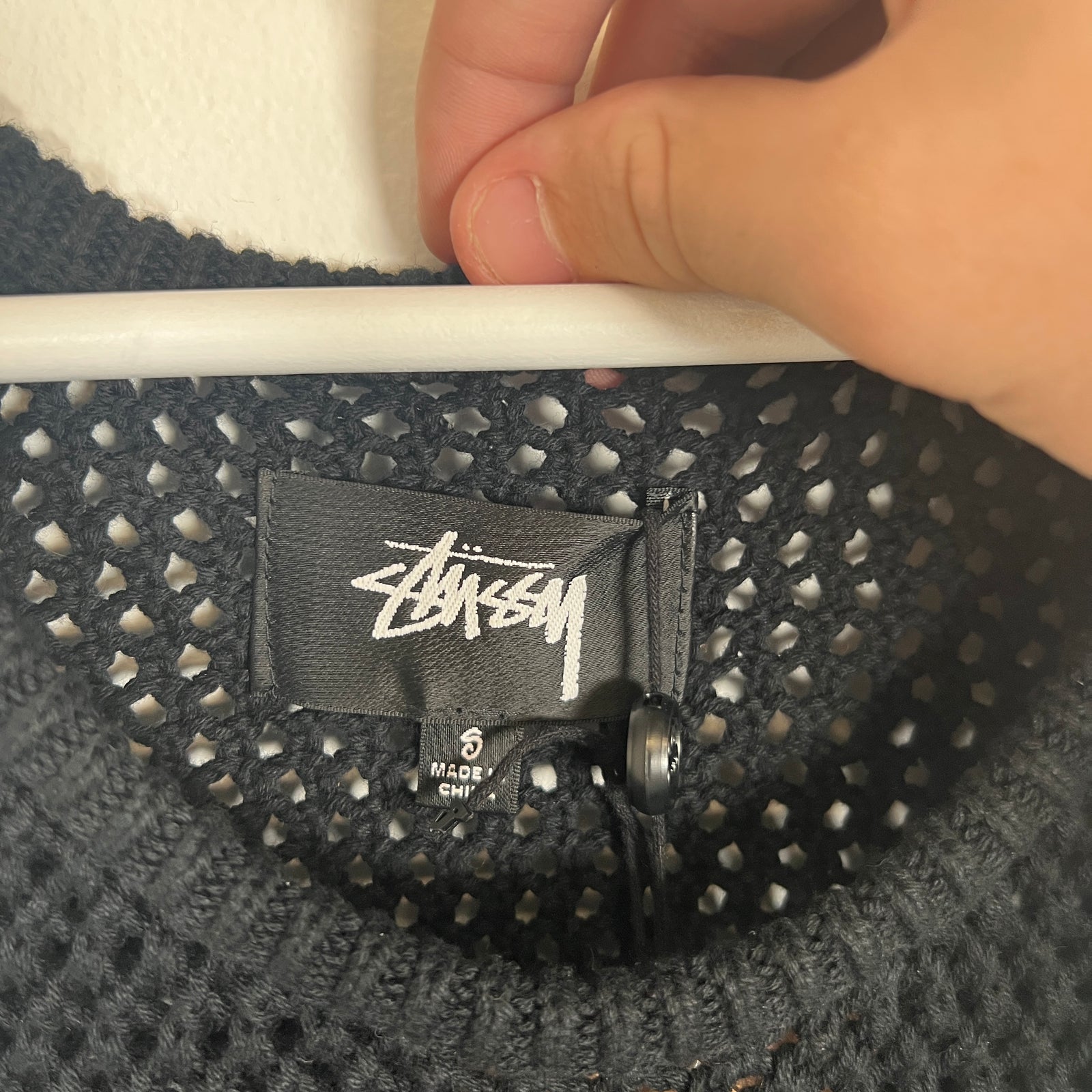 Stussy Black O'Dyed Crochet Tank Size S