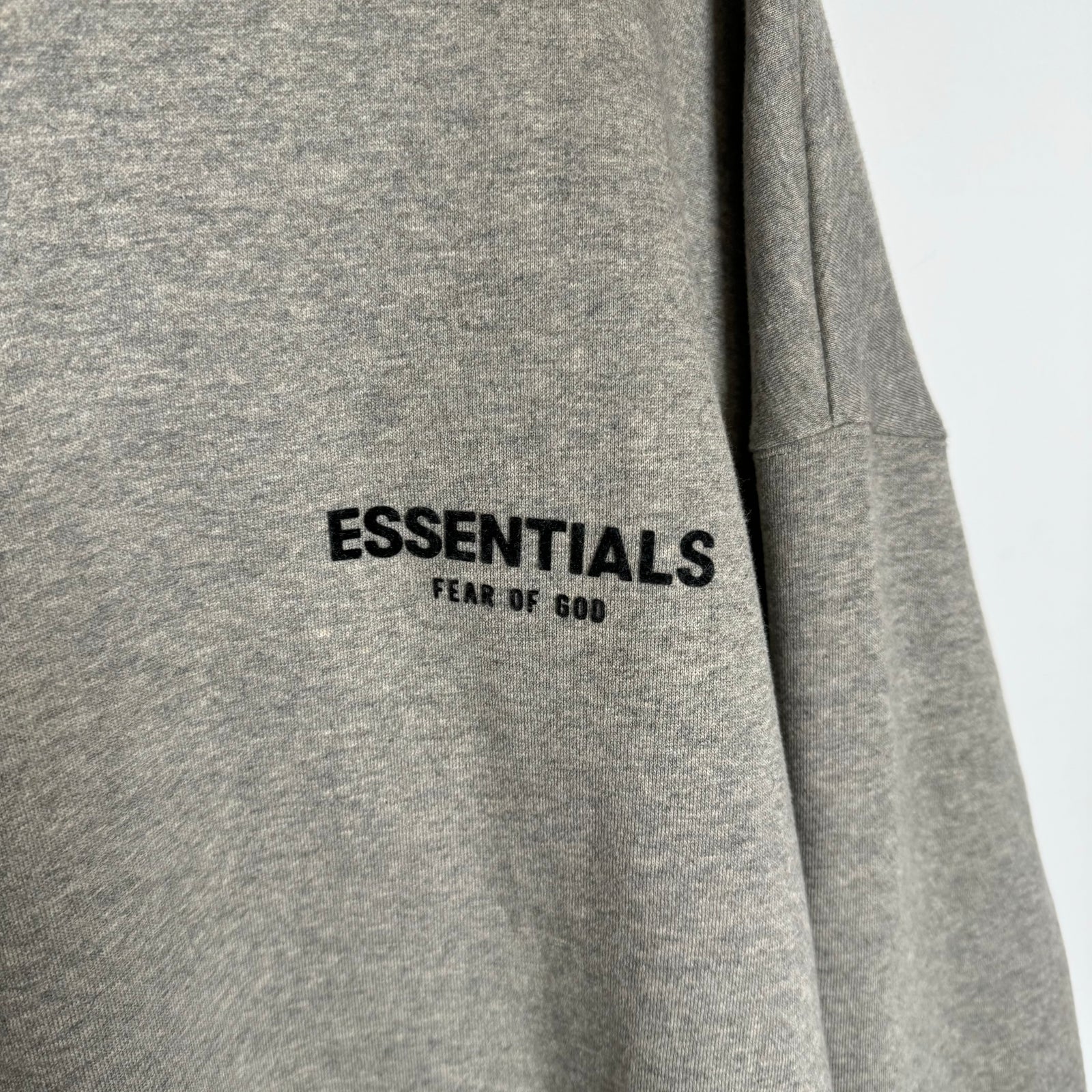 Essentials Light Grey Hoodie Size L