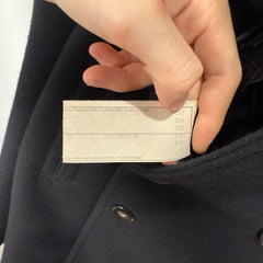 Giorgio Armani Black Double Breasted Wool Coat Size M
