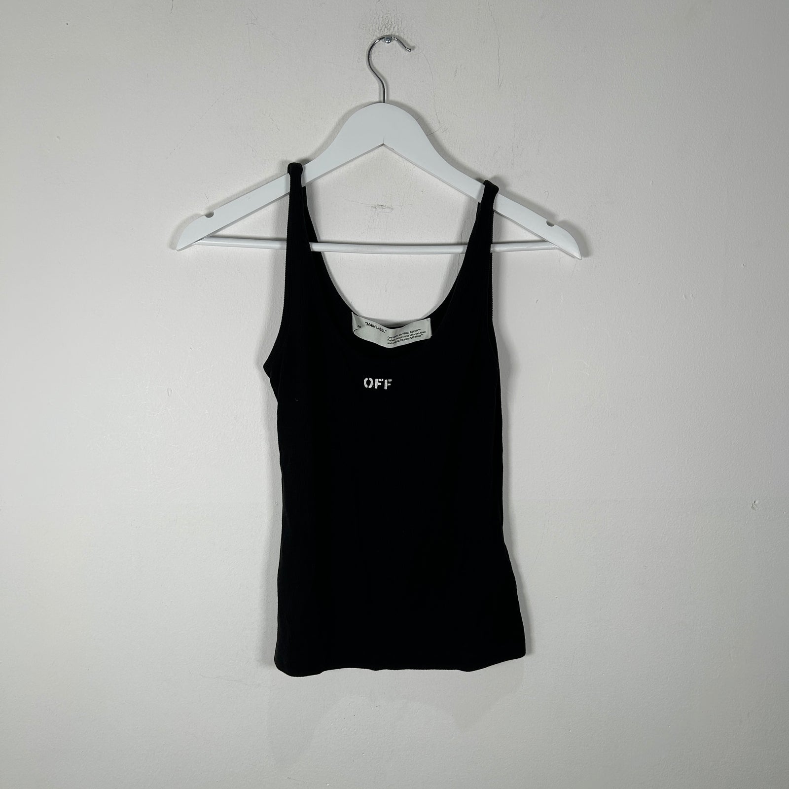 Off-White Black 'OFF' Tank-Top Size 40