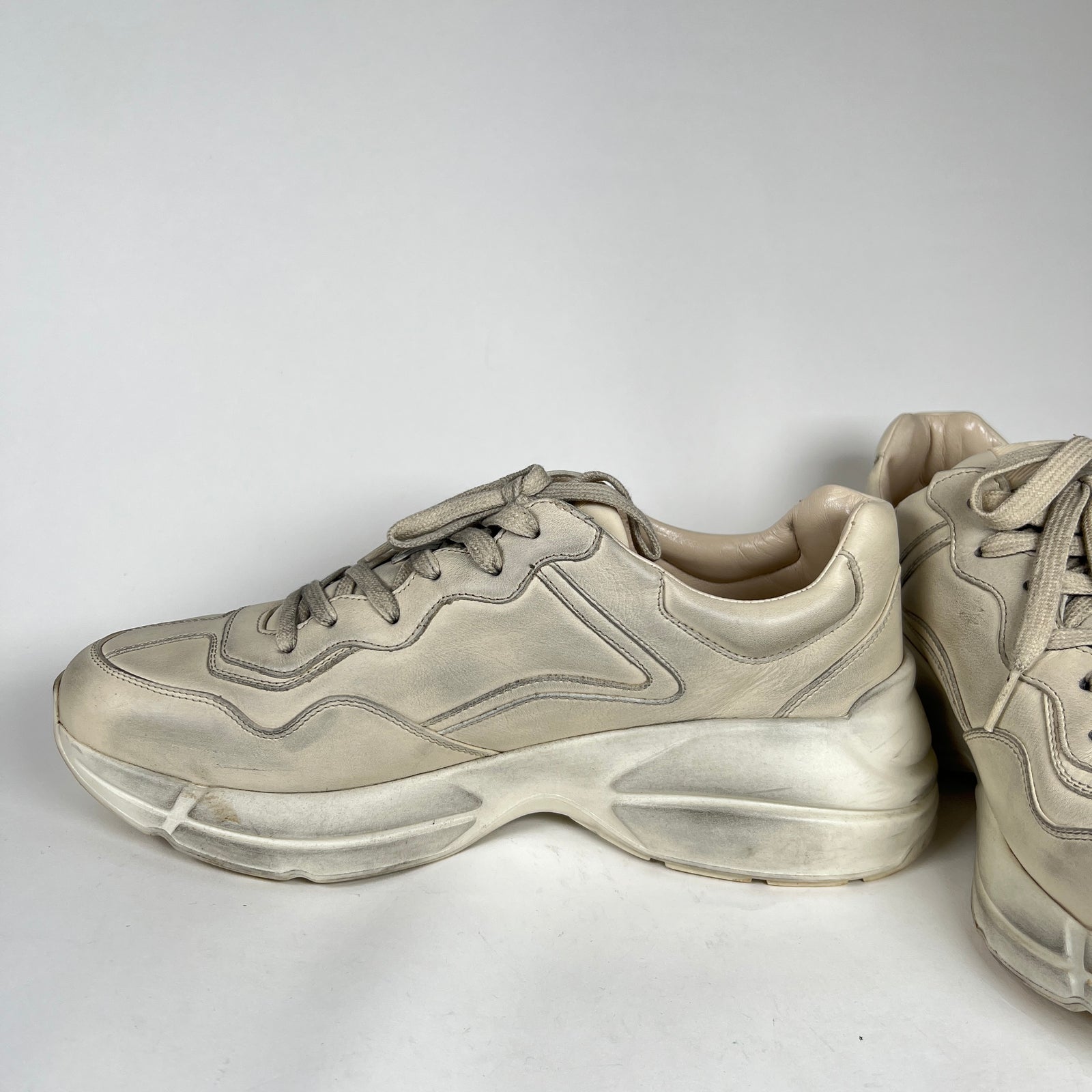 Gucci Rhyton Mouth Print Leather Sneaker Size 12