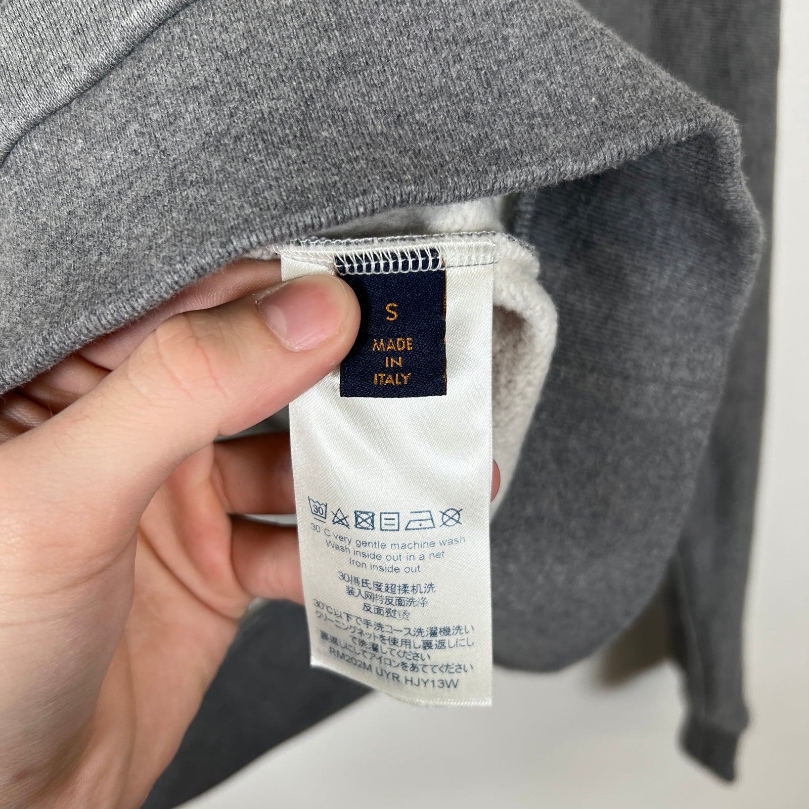 Louis Vuitton x Nigo Grey Spell-out Logo Crewneck Size S