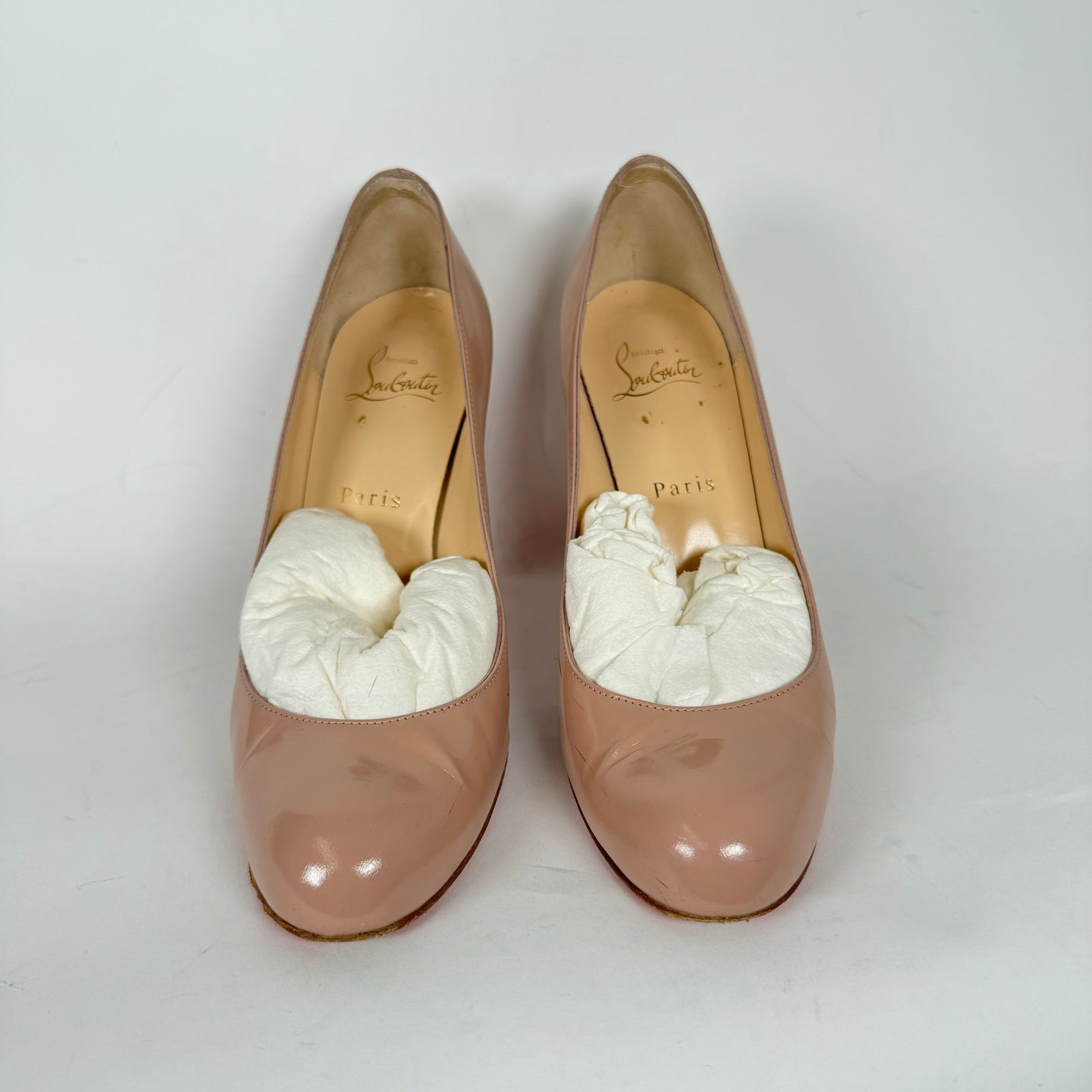 Chrisitian Louboutin Nude Simple Pump 100 Heels Size 38.5