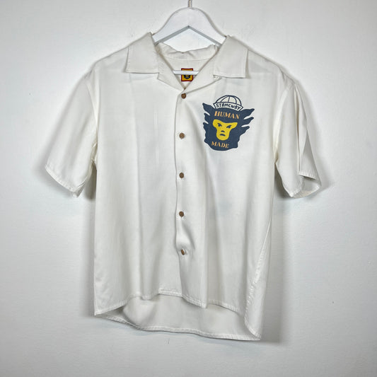 Human Made White Anchor Button Up Shirt Size M