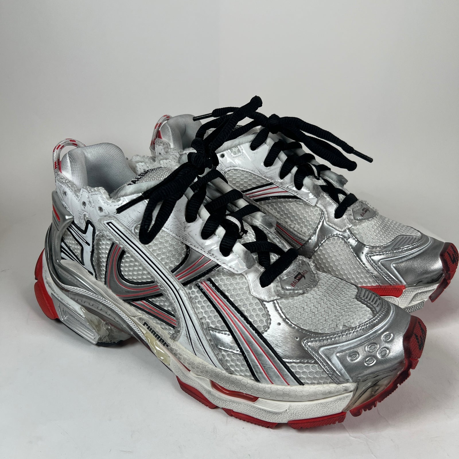 Balenciaga White/Red/Black Runners Size 46