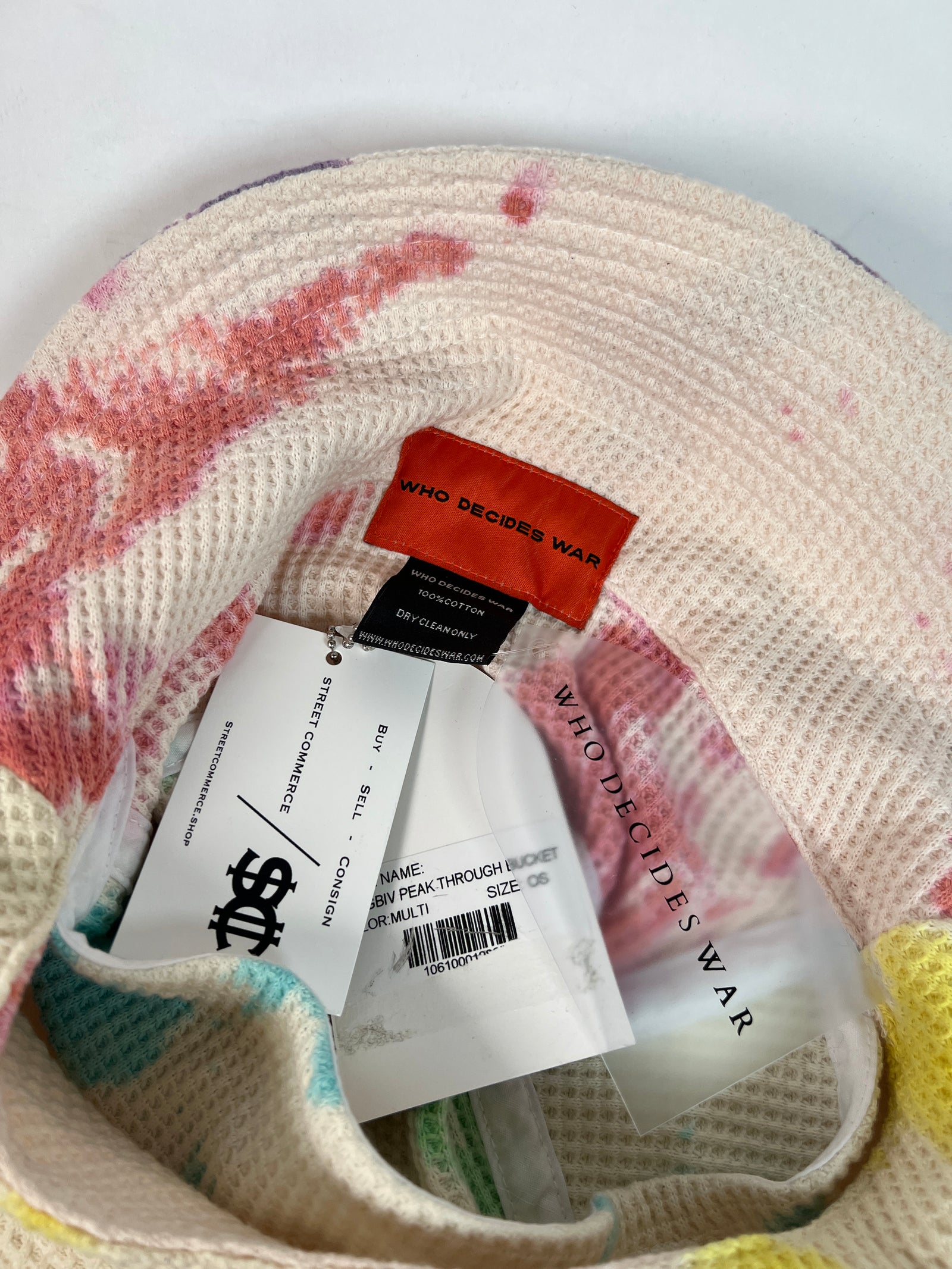 Who Decides War Waffle Knit Bucket Hat