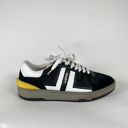 Lanvin Black/Yellow Clay Low Top Sneaker Size 39