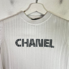Chanel 2021 Ribbed Knit Intarsia T-Shirt