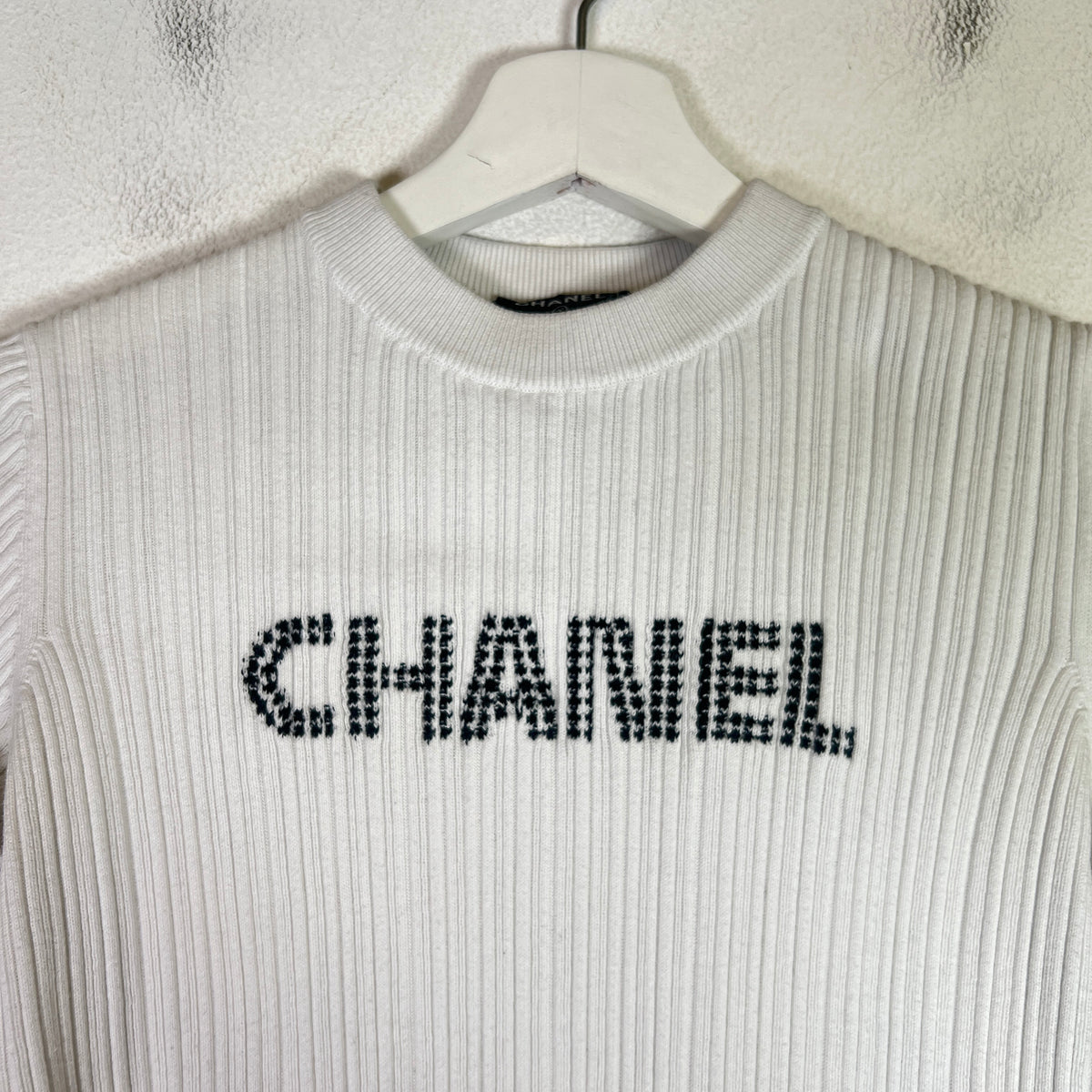 Chanel 2021 Ribbed Knit Intarsia T-Shirt