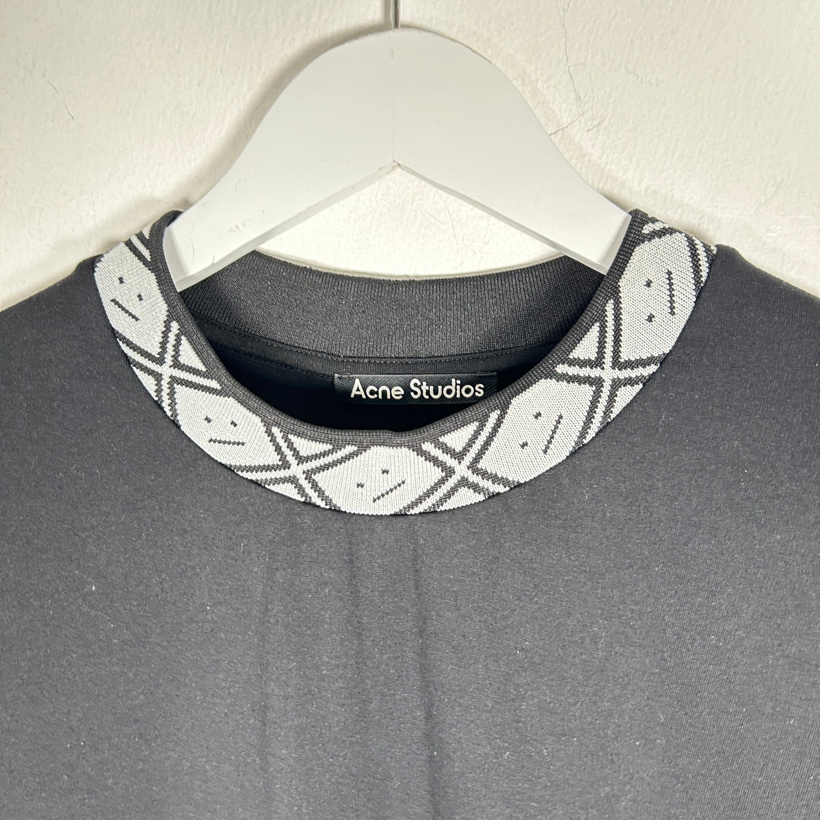 Acne Studios Neck Logo Black T-Shirt Size S