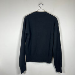 Marni Black/White Intarsia Wool Sweater Size 46