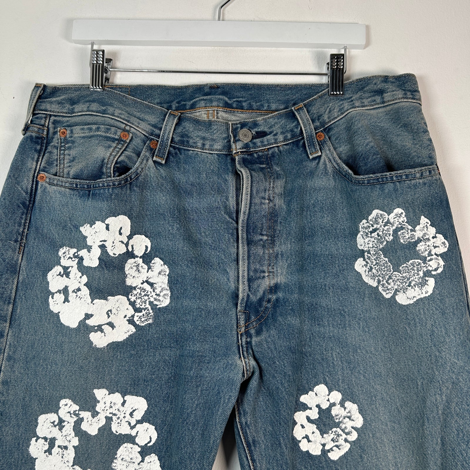 Denim Tears Light Wash Wreath Jeans Size 36