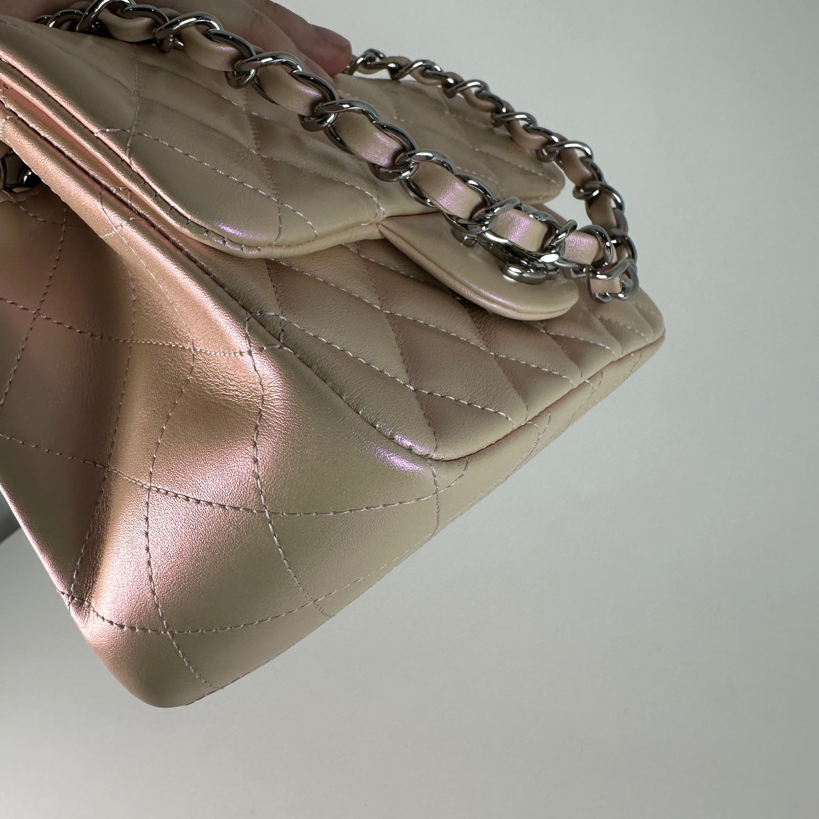 Chanel Mini Square Iridescent Calfskin Flap