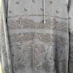 Raf Simons AW04 Blue 'Waves' Paisley Hoodie Size 48