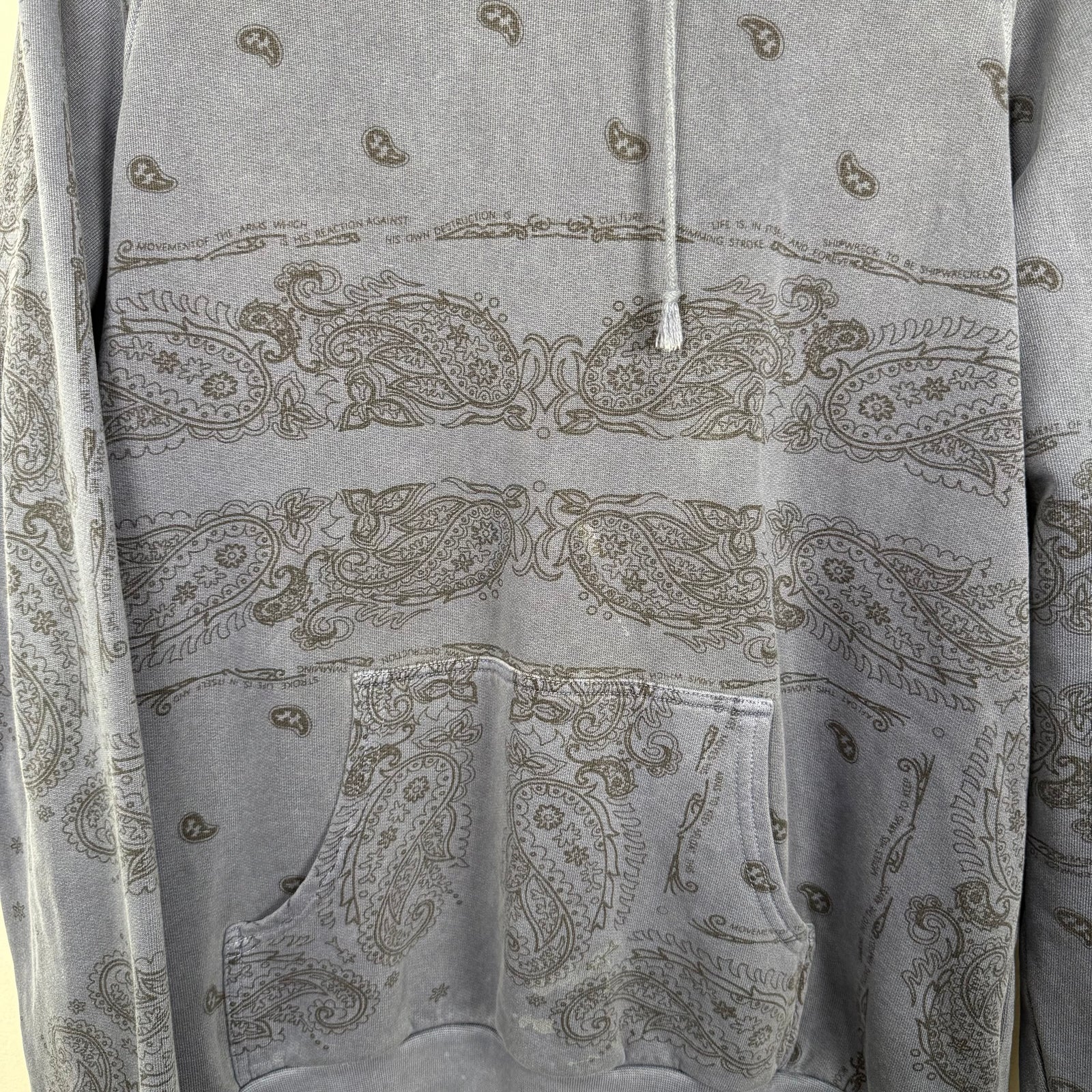 Raf Simons AW04 Blue 'Waves' Paisley Hoodie Size 48