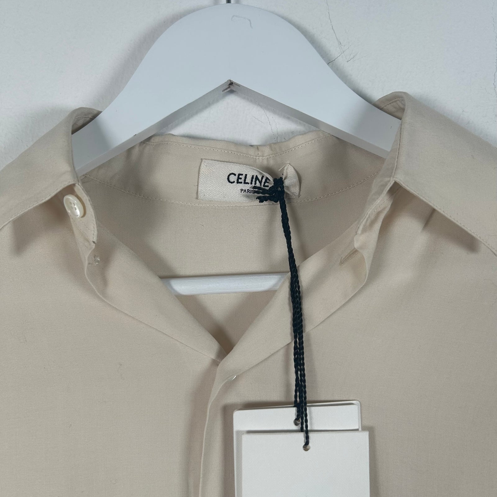 Celine Silk Cropped Button Up Shirt Size XS