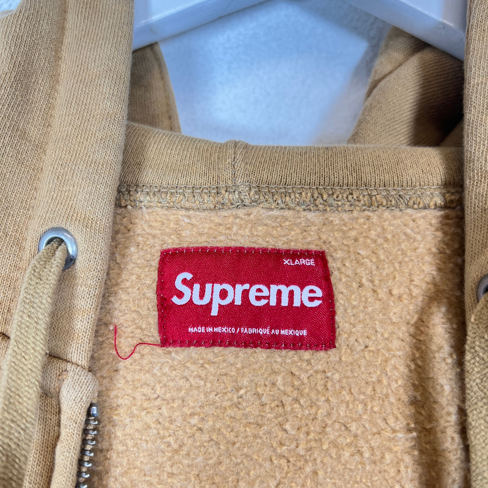 Supreme Brown Mini Bogo Zip-Up Hoodie Size XL
