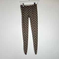 Gucci Beige GG Monogram Tights Size M
