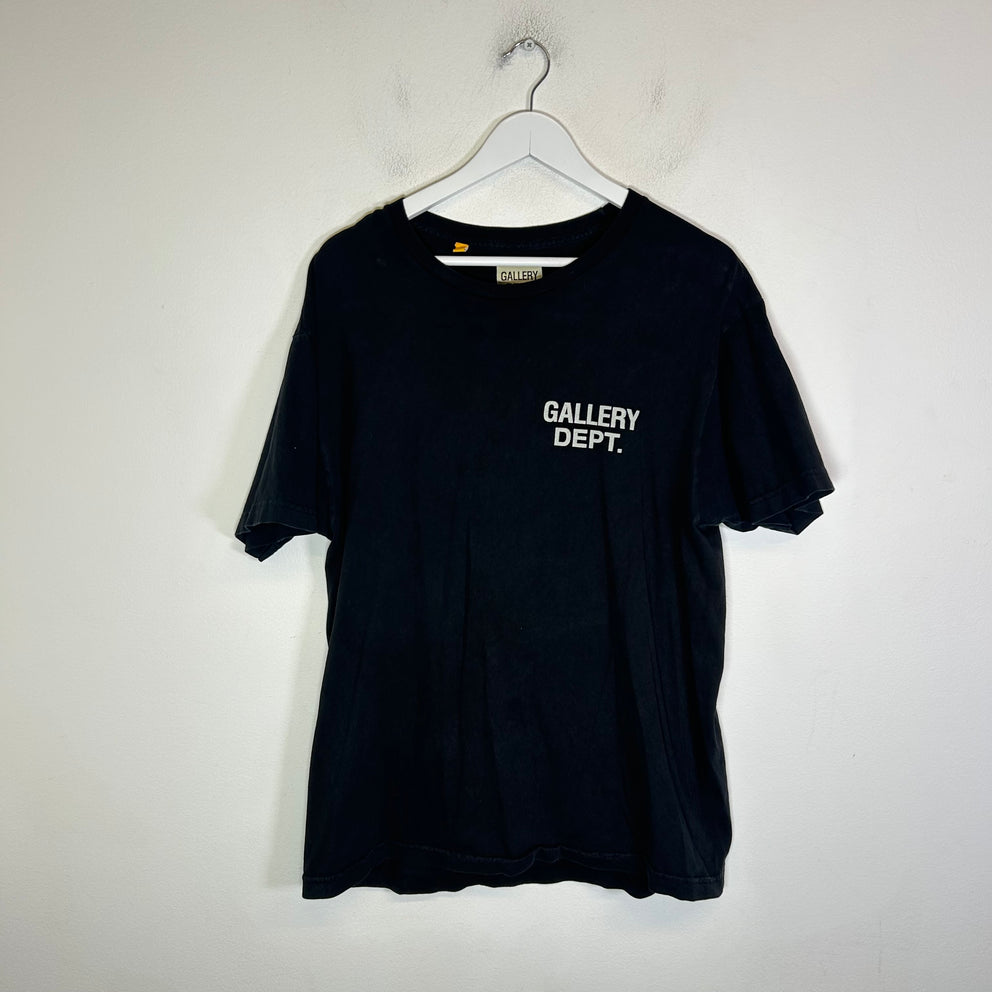 Gallery Dept Black/White Souvenir Logo T-Shirt Size M