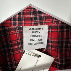 Vetements AW18 Sticker Flannel Size S