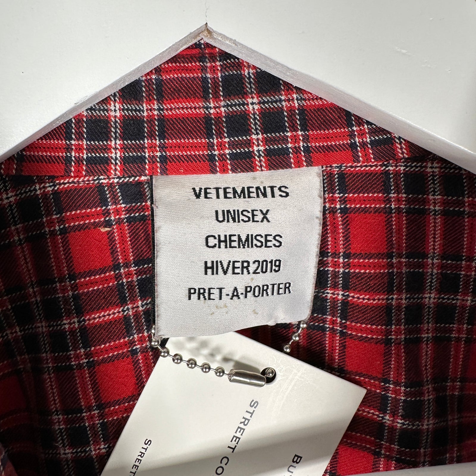 Vetements AW18 Sticker Flannel Size S