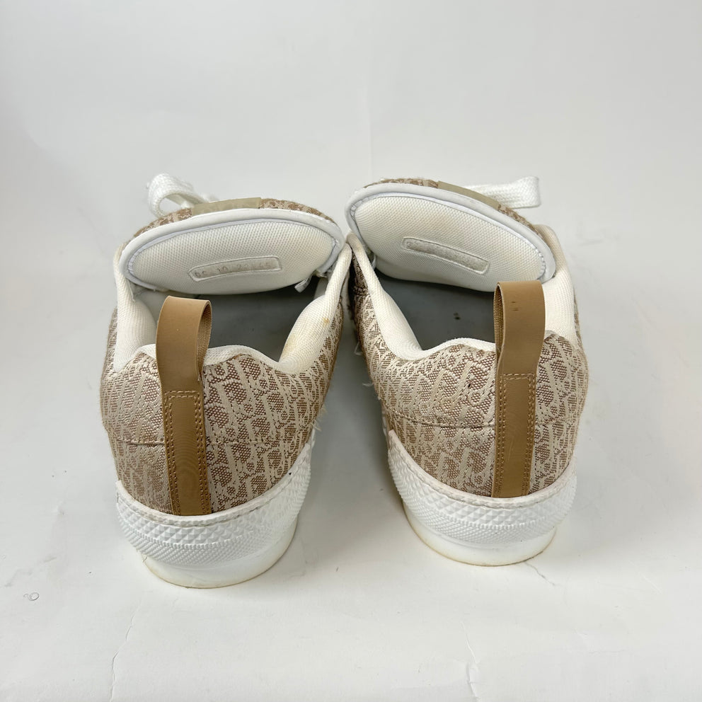 Dior B23 Beige Skater Oblique Low-Top Sneaker Size 45