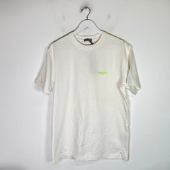 Dior White/Lime Green Couture Logo T-Shirt Size S
