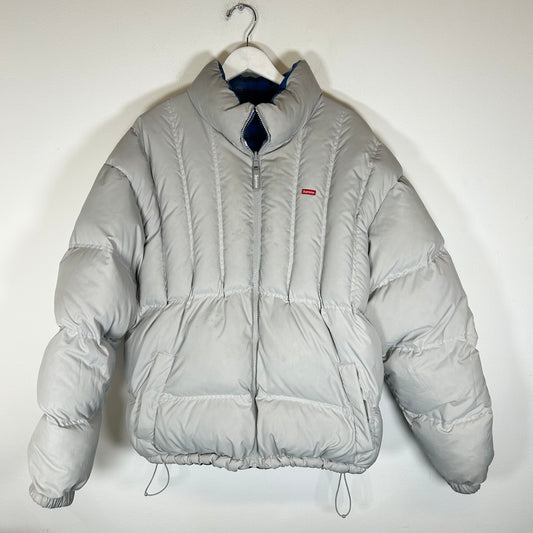 Supreme Blue/Grey Reversible Puffer Size L