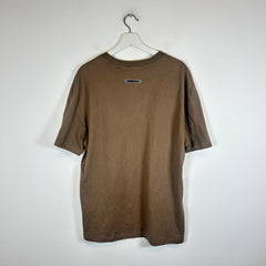 Essentials Brown Spell Out Logo T-Shirt Size S