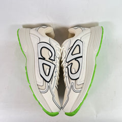Dior B30 Beige/Lime Green Microfiber Mesh Sneaker Size 43
