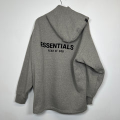 Essentials Grey Back Logo Hoodie Size L