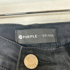 Purple Black Distressed Denim Jeans Size 36