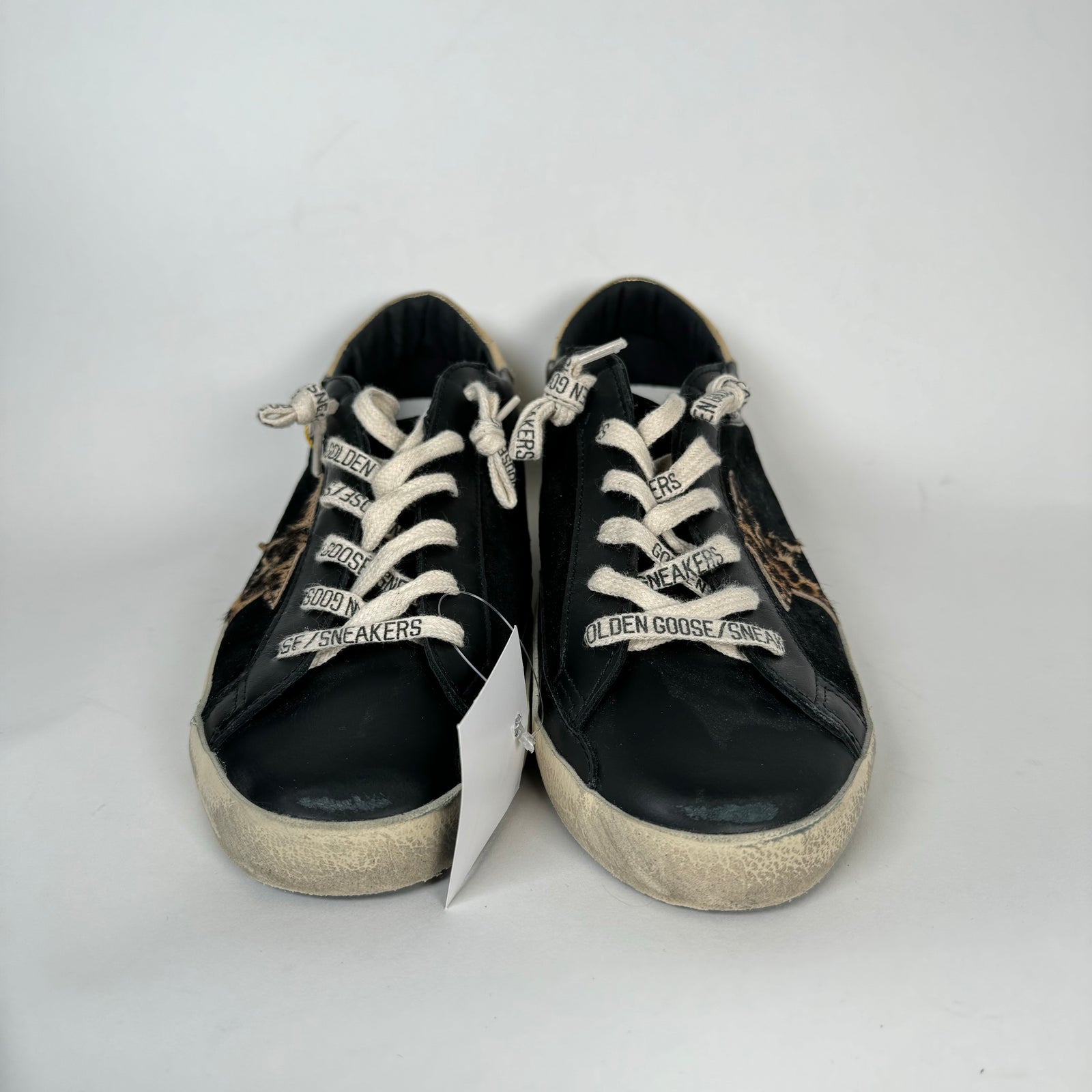 Golden Goose Black Superstar Leather Sneakers Size 41
