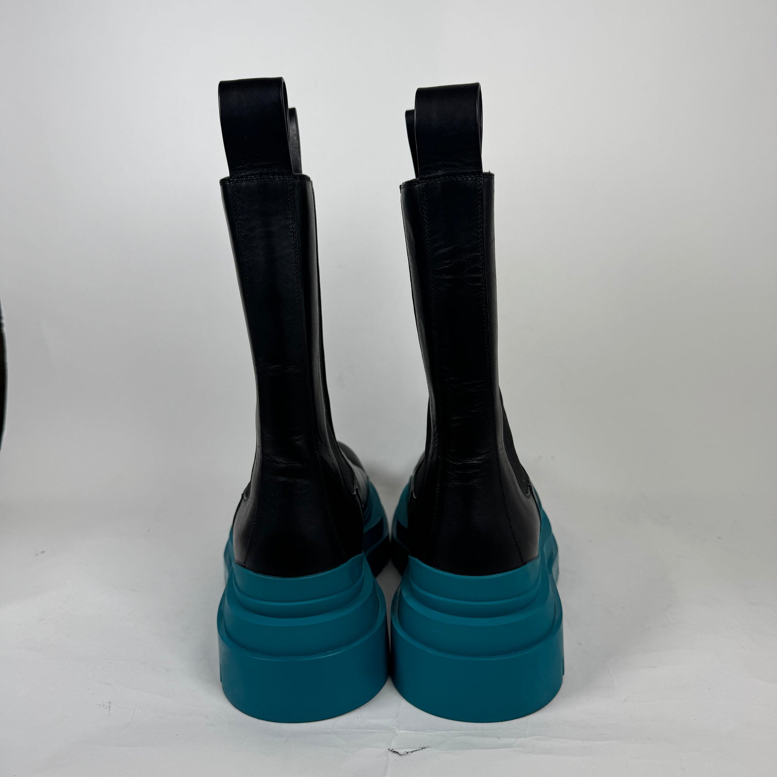 Bottega Veneta Black/Blue Tire Chelsea Boot Size 44