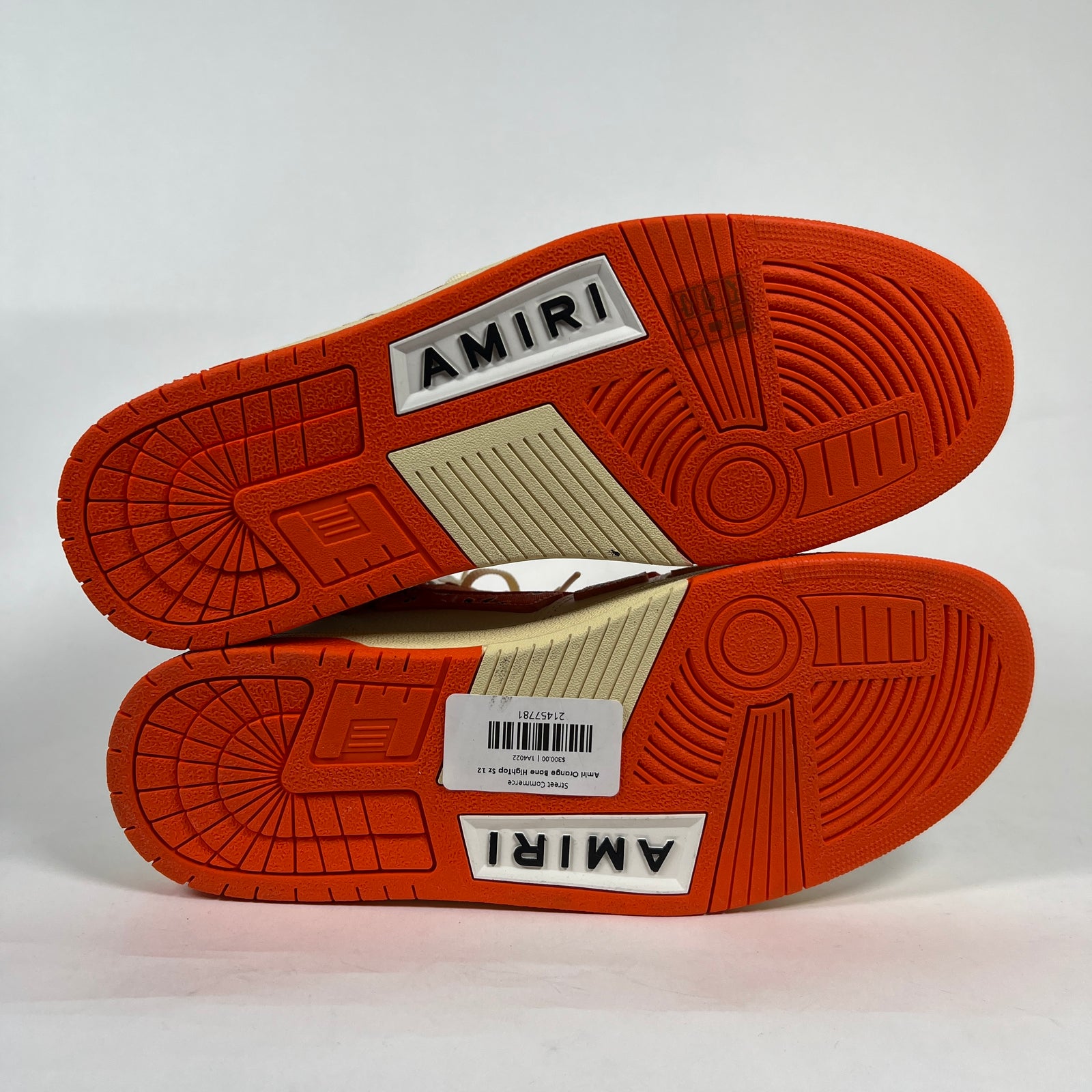 Amiri Orange Bone HighTop Sz 12