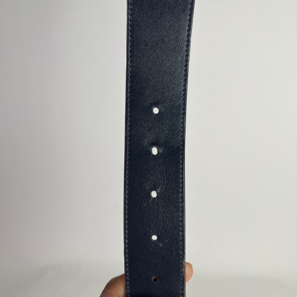 Gucci Silver GG Marmont Reversible Belt