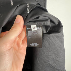 Balenciaga Black All Over Print SS Button Up