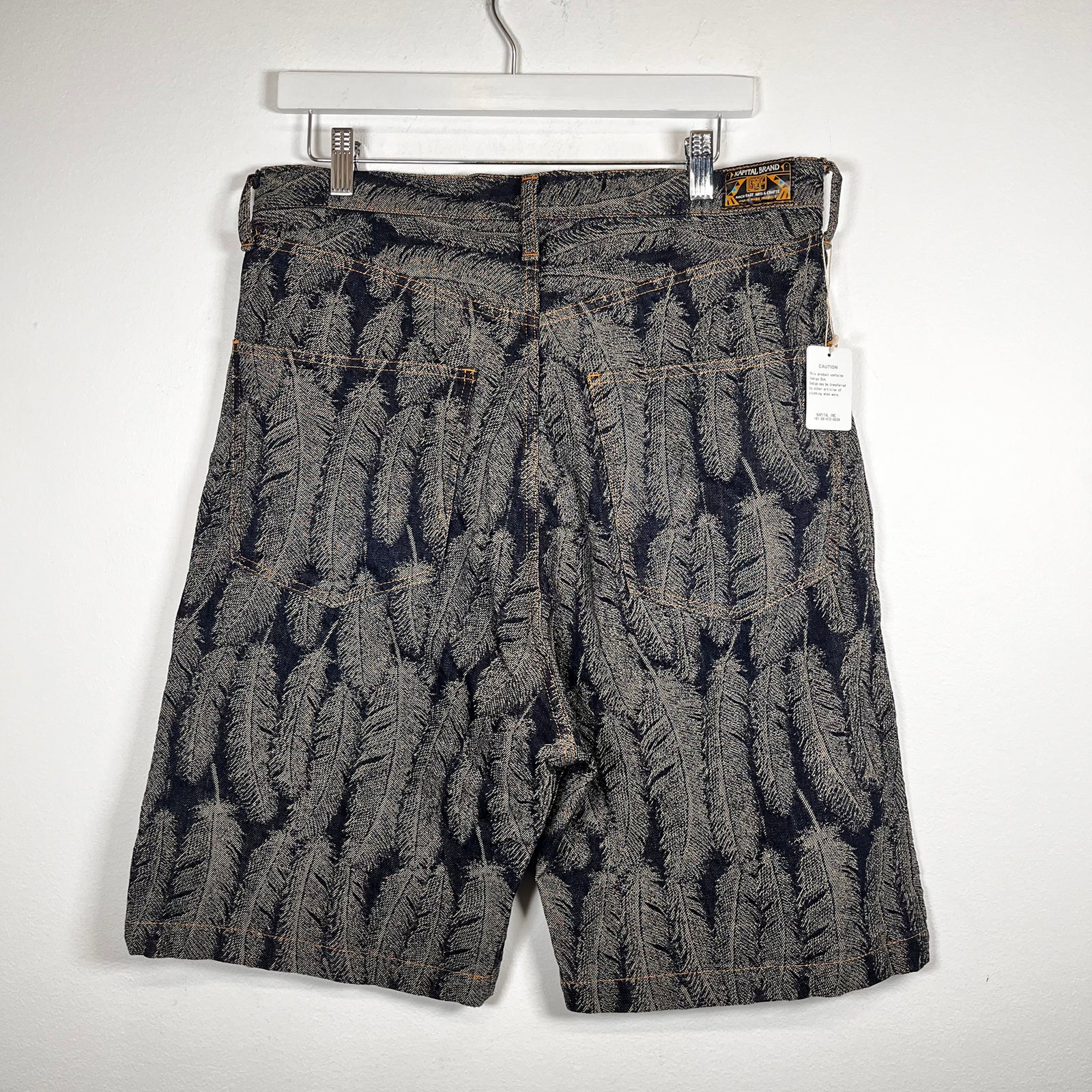 Kapital Feather Jean Shorts Size 34
