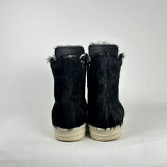 Rick Owens Black Pony Hair Ramones Size 41