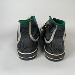 Gucci Grey Canvas 1977 Tennis High Top Sneaker Size 9
