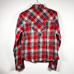 Chrome Hearts Star Patch Red Plaid Flannel Size S