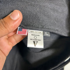 Vlone Black Rhinestone "Live Vlone Die Vlone" Jean Jacket Size L